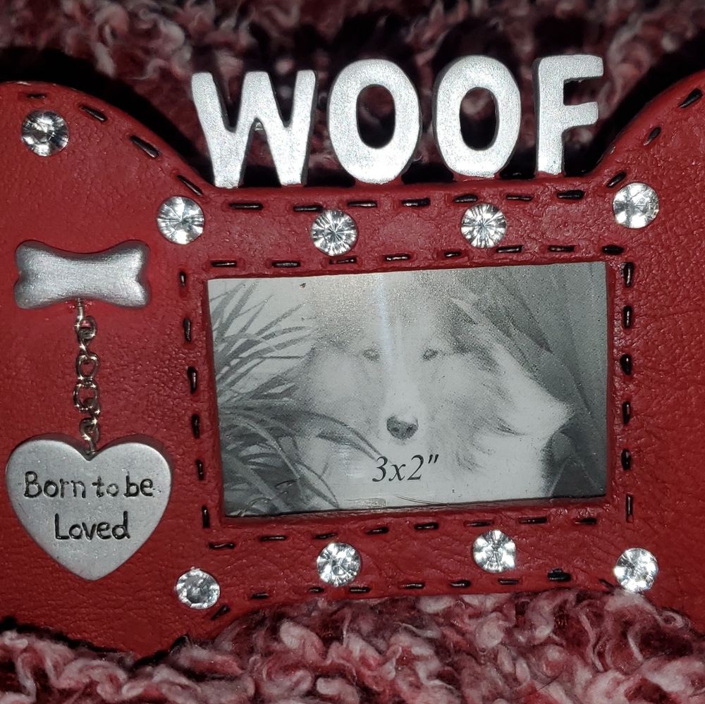 Woof dog picture frame